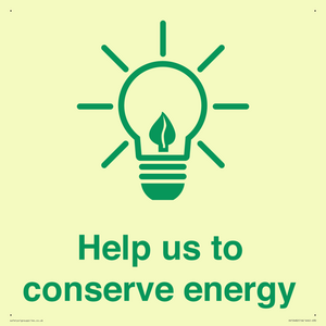 Help us to conserve energy 